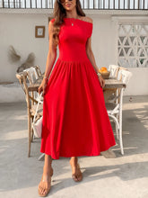 Single Shoulder Midi Dress with Pockets OutfitFlow